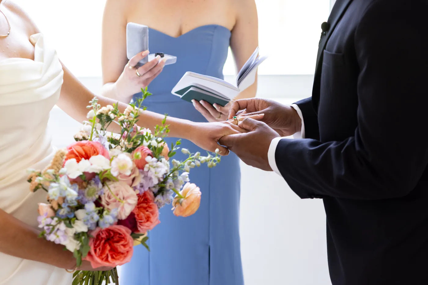Customer-submitted wedding flower photo from The Knot review by Bronte Kass.