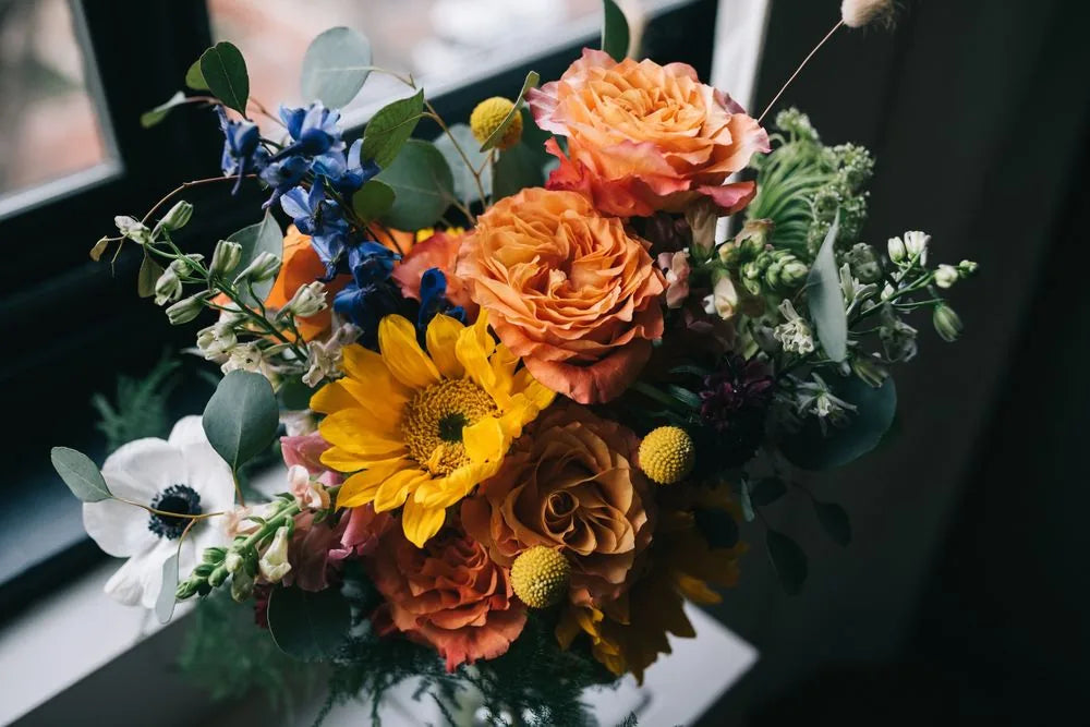 Customer-submitted wedding flower photo from WeddingWire review by Hannah.