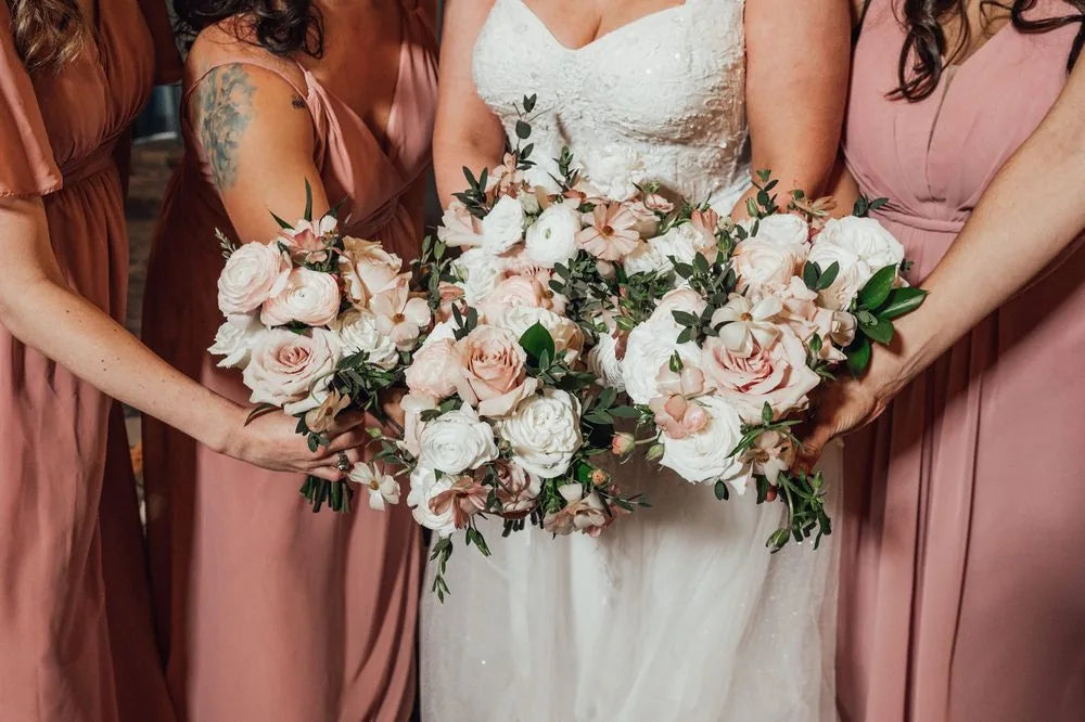 Customer-submitted wedding flower photo from WeddingWire review by Julie.